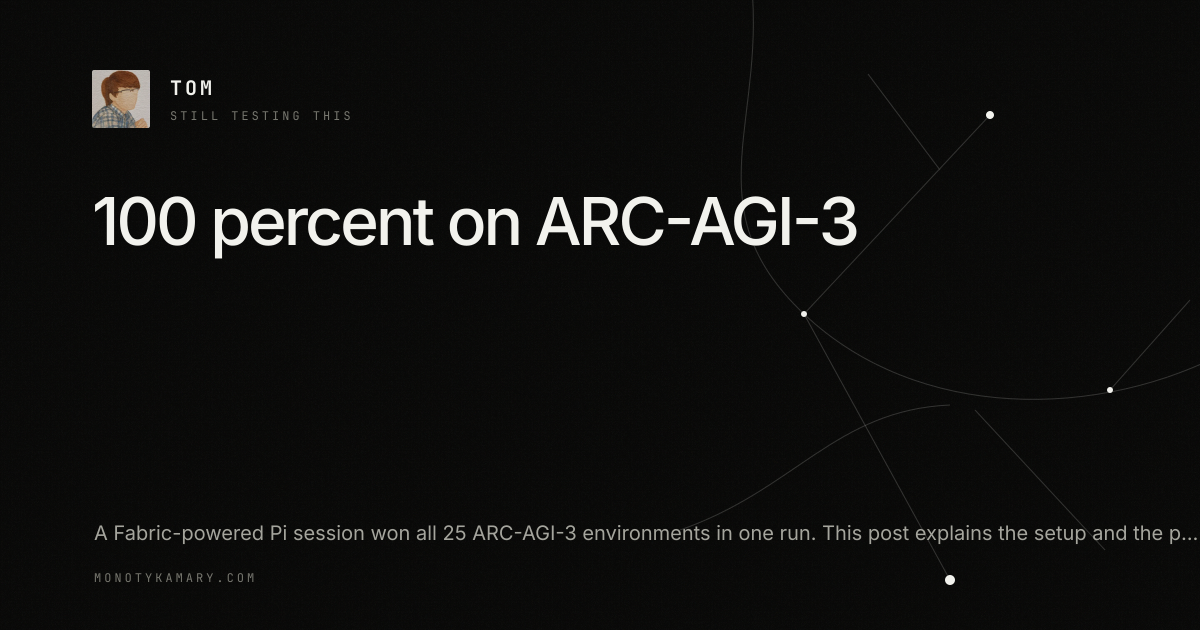100 percent on ARC-AGI-3